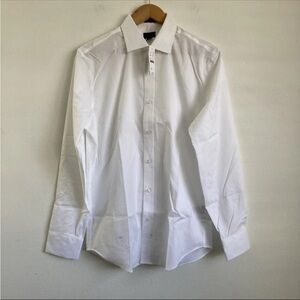 J Crew‎ Men's Slim-fit Bowery wrinkle-free stretch cotton shirt White Medium